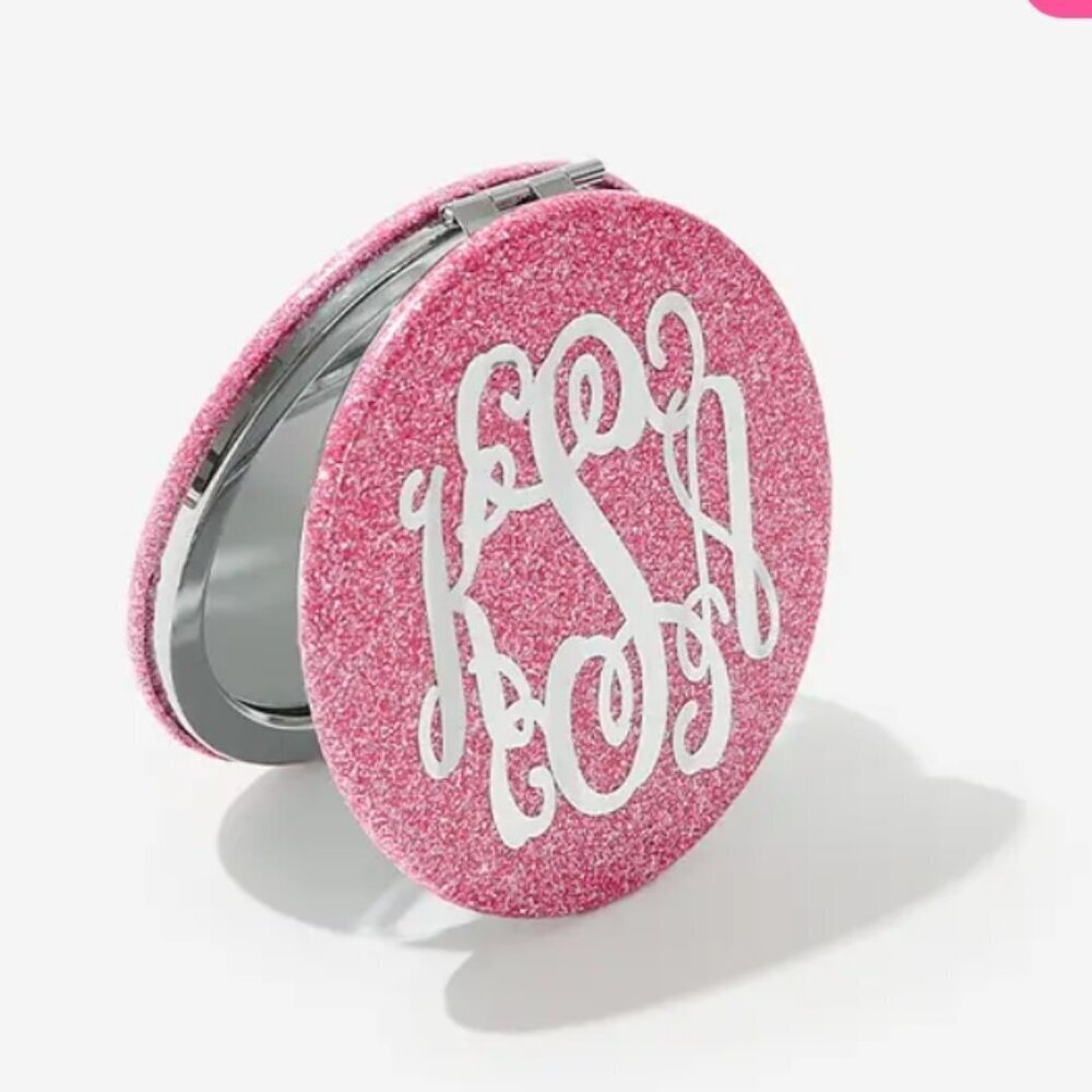 Mother's Day Monogrammed Metallic Magnetic Ladies Compact
